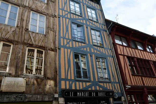 法国鲁昂 2018年9月9日 历史名城的房子 — 图库照片