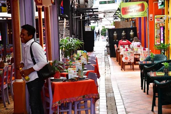 Siem Reap Kambodja Augusti 2018 Mat Den Pittoreska Staden — Stockfoto