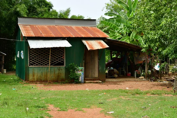 Kampong Chhnang Regno Cambogia Agosto 2018 Pittoresco Villaggio — Foto Stock