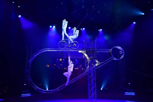 Les Mureaux Frankrijk Oktober 2018 Acrobat Het Circus Festival — Stockfoto