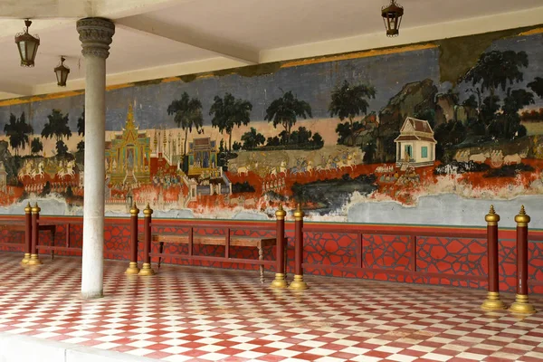 Phnom Penh Reino Camboya Agosto 2018 Fresco Palacio Real — Foto de Stock