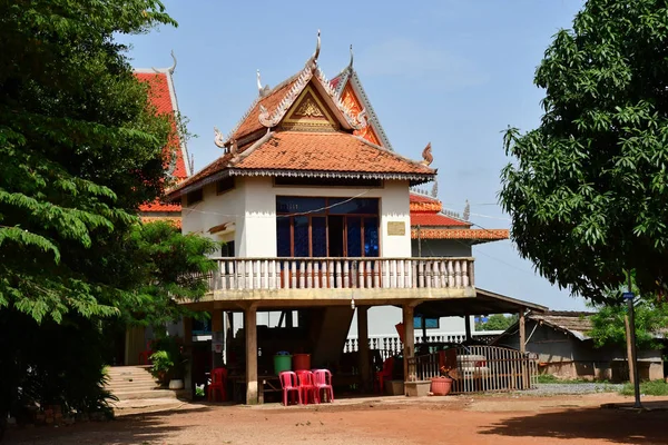 Koh Chen Royaume Cambodge Août 2018 Village Pittoresque — Photo