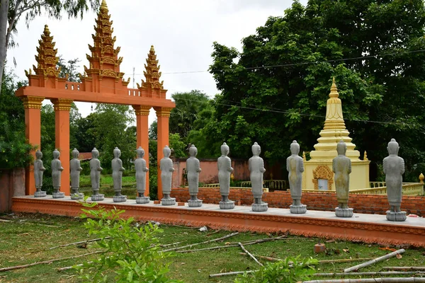 Kampong Tralach Reino Camboja Agosto 2018 Site Pagode Wat Kampong — Fotografia de Stock
