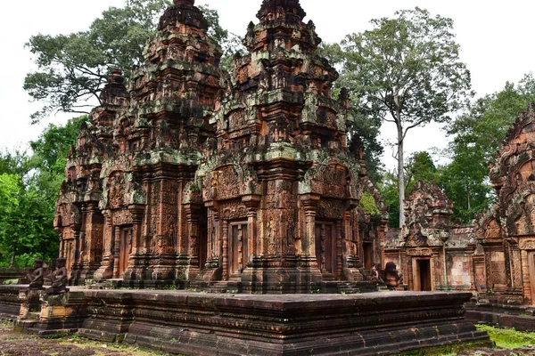 Siem Reap Królestwo Kambodży Sierpień 2018 Świątyni Banteay Srei — Zdjęcie stockowe