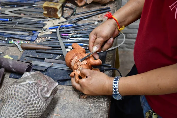 Siem Reap Royaume Cambodge Août 2018 Artisans Angkor Métiers Art — Photo