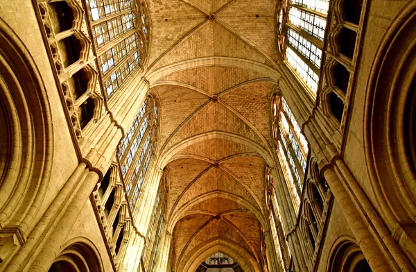 Evreux Francie Ledna 2017 Gotická Katedrála Notre Dame — Stock fotografie