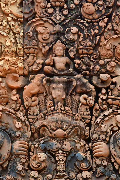 Siem Reap Reino Camboja Agosto 2018 Templo Banteay Srei — Fotografia de Stock