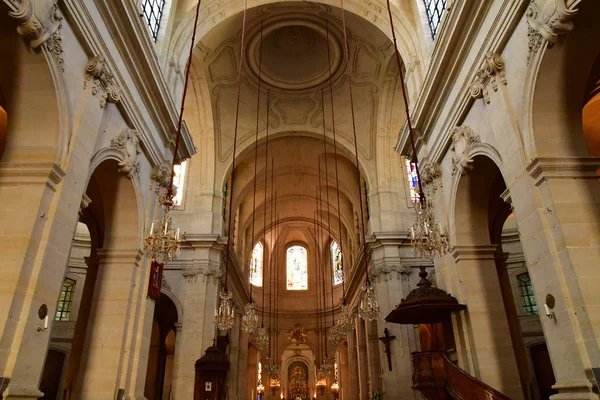 Versalhes França Setembro 2018 Catedral Barroca Saint Louis Perto Castelo — Fotografia de Stock