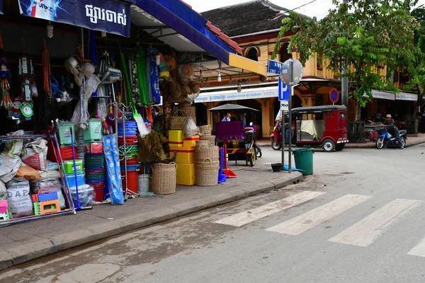 Siem Reap Reino Camboja Agosto 2018 Pitoresco Centro Cidade — Fotografia de Stock