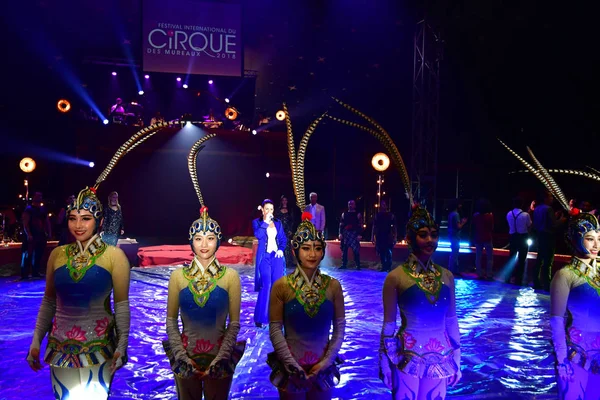 Les Mureaux Franciaország Október 2018 Diabolo Zsonglőr Cirkusz Fesztiválon — Stock Fotó