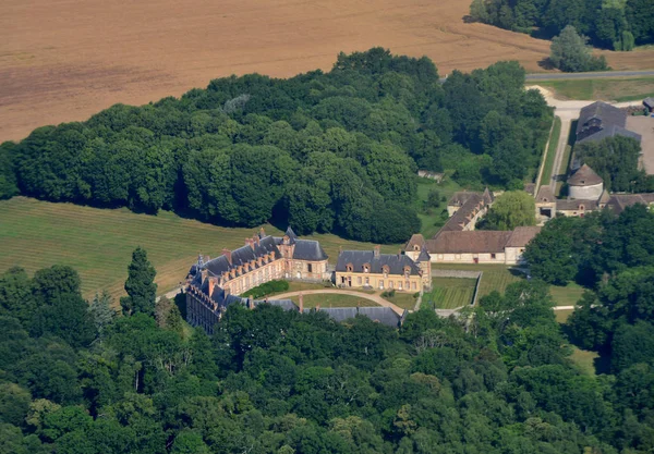 Gambais France July 2017 Aerial Photography Classical Castle Neuville — Stock Photo, Image