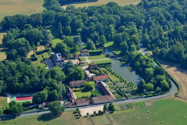 Grosrouvre Francia Julio 2017 Fotografía Aérea Del Castillo Clásico Mormaire — Foto de Stock