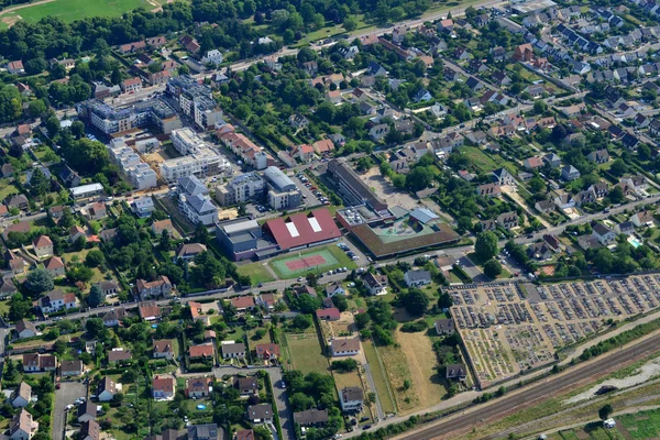 Rosny Sur Seine Frankrijk Juli 2017 Luchtfoto Van Stad — Stockfoto