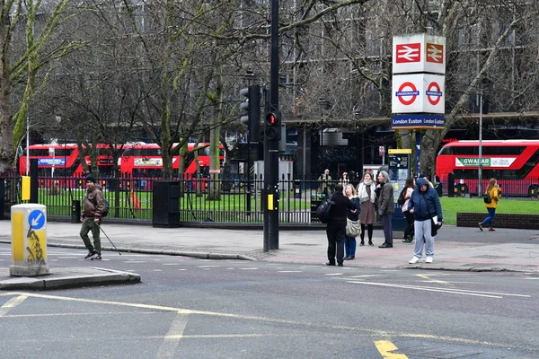 英国伦敦 2018年3月11日 尤斯顿地铁站 — 图库照片