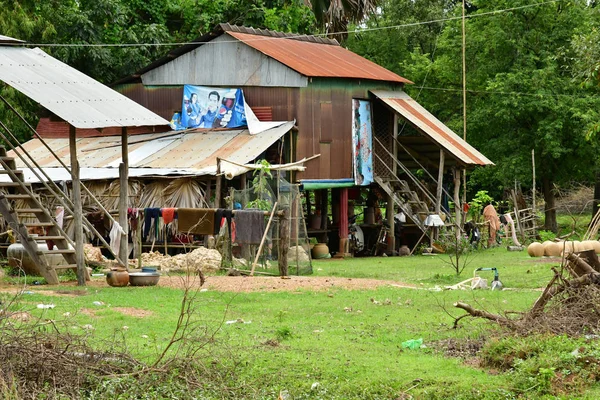 Kampong Chhnang Kamboçya Ağustos 2018 Pitoresk Köy — Stok fotoğraf