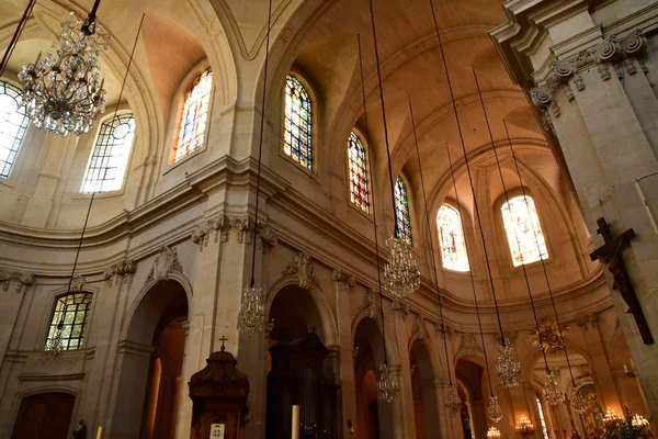 Versailles Francia Settembre 2018 Cattedrale Barocca Saint Louis Vicino Castello — Foto Stock