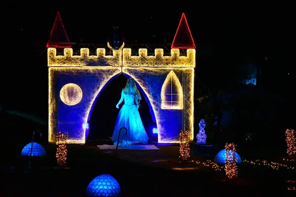 Les Mureaux France December 2018 Sound Light Show Jean Vauzelle — Stock Photo, Image