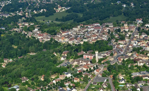 Neauphle Chateau Francia Julio 2017 Fotografía Aérea Del Centro Ciudad — Foto de Stock