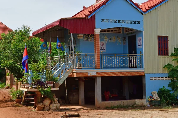 Koh Chen Kamboçya Ağustos 2018 Pitoresk Köy — Stok fotoğraf