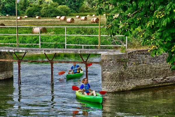 Autheuil Authouillet France August 2018 Kayak Eure River — Stock Photo, Image