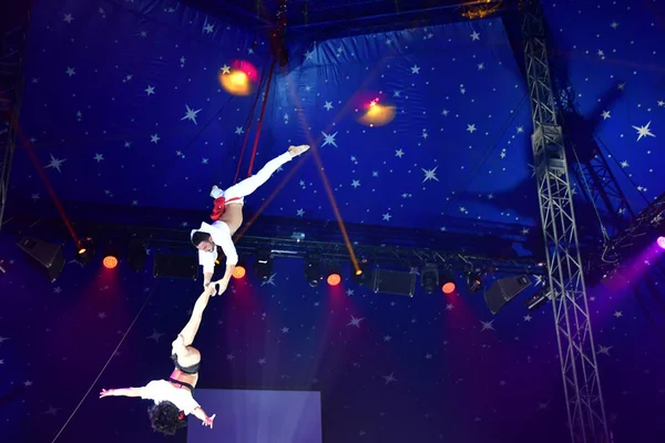 Les Mureaux Франция Октябрь 2018 Акробат Цирковом Фестивале — стоковое фото