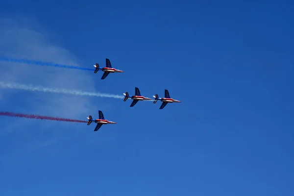 Verneuil Sur Seine França Setembro 2018 Show Aéreo Patrulha Acrobática — Fotografia de Stock