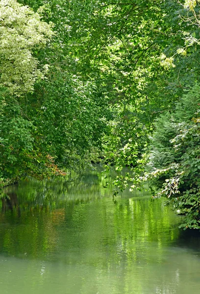 Autheuil Authouillet Francia Agosto 2018 Río Eure — Foto de Stock