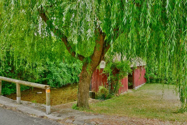 Fontaine Sous Jouy France August 2018 Riverside — Stock Photo, Image