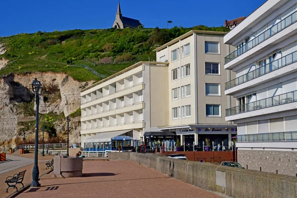 Etretat France Mai 2017 Pittoresque Ville Balnéaire Été — Photo