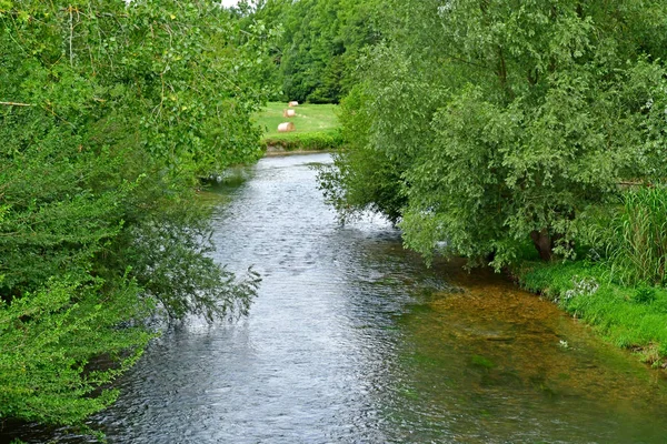 Autheuil Authouillet Francia Agosto 2018 Río Eure — Foto de Stock