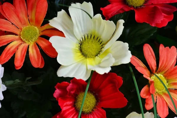 Sagy Franța Iulie 2018 Floare Artificială Într Centru Grădină — Fotografie, imagine de stoc