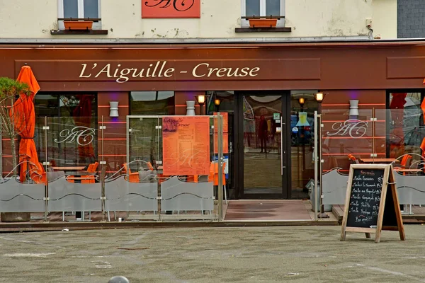 Etretat Fransa Mayıs 2017 Plaja Yakın Bir Restoran — Stok fotoğraf
