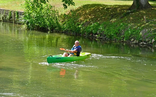 Autheuil Authouillet Frankreich August 2018 Kajak Auf Dem Eurer — Stockfoto