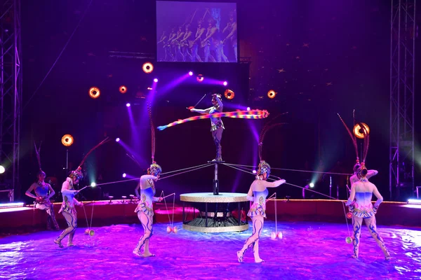 Les Mureaux Francia Octubre 2018 Malabarismo Diabólico Festival Circo —  Fotos de Stock