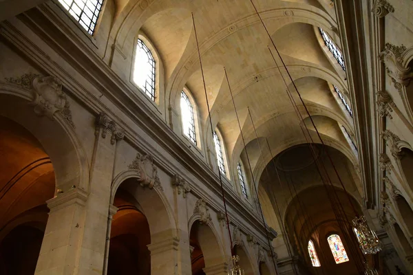 Versailles Frankrijk September 2018 Barokke Kathedraal Van Saint Louis Buurt — Stockfoto