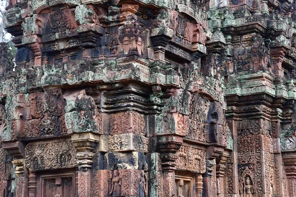 Siem Reap Kambodžské Království Srpen 2018 Chrám Banteay Srei — Stock fotografie