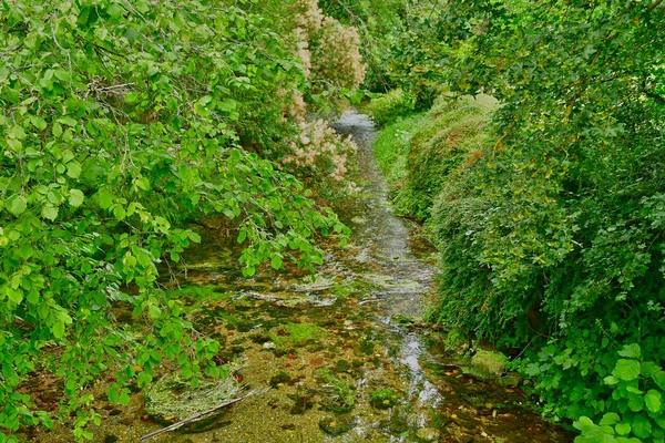 Fontaine Sous Jouy Francia Agosto 2018 Orilla Del Río — Foto de Stock