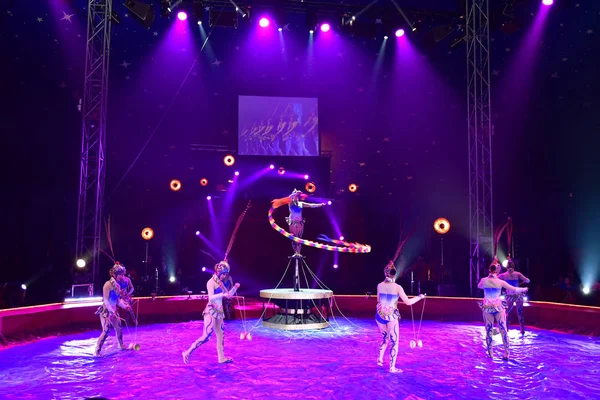 Les Mureaux Frankrijk Oktober 2018 Diabolo Jongleren Het Circus Festival — Stockfoto
