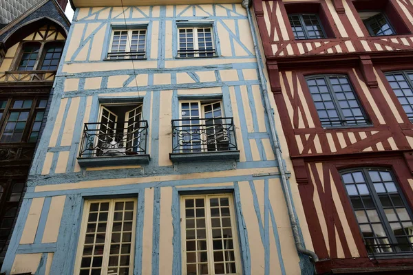 Rouen Frankrike September 2018 Hus Den Historiske Byen – stockfoto