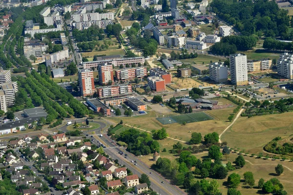Les Mureaux Frankreich Juli 2017 Luftaufnahmen Der Stadt Süden — Stockfoto