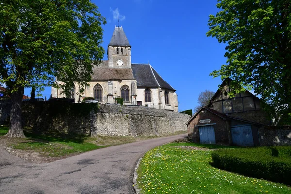 Berthenonville Франція 2017 Квітня Церква Святої Уан — стокове фото
