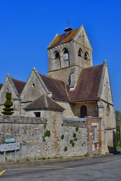 Vaudancourt França Abril 2017 Igreja Saint Gervais Saint Protais — Fotografia de Stock