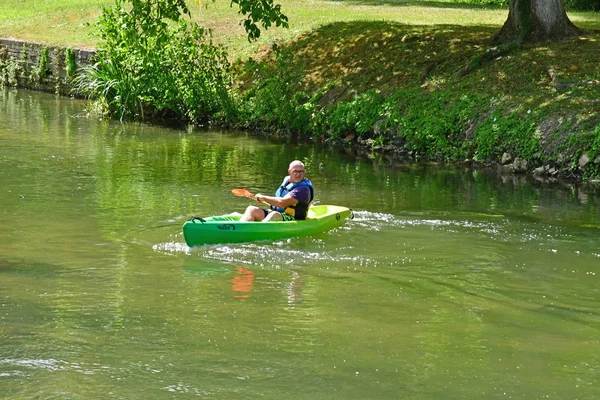 Autheuil Authouillet Francia Agosto 2018 Kayak Río Eure — Foto de Stock