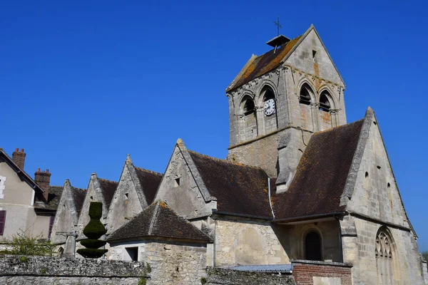 Vaudancourt France April 2017 Saint Gervais Saint Protais Church — стоковое фото