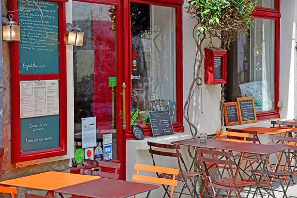 Guerande Fransa Nisan 2017 Bahar Ortaçağ Şehir Restoran — Stok fotoğraf