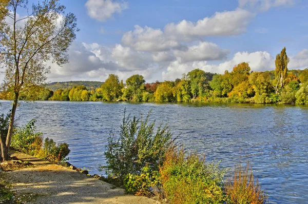 Les Mureaux France September 2017 Seine Riverside — Stock Photo, Image