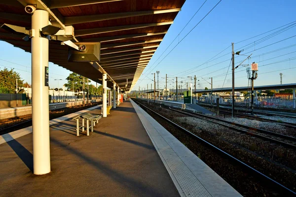 Verneuil Sur Seine France Mai 2017 Gare Dans Nuit — Photo