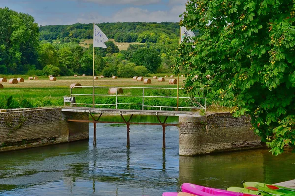 Autheuil Authouillet Frankrijk Augustus 2018 Kajakken Rivier Eure — Stockfoto