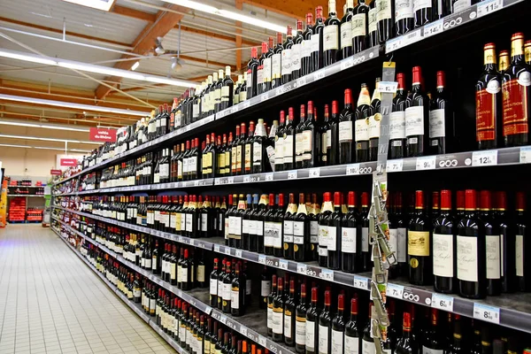 Paris France July 2018 Wine Supermarket — Stock Photo, Image
