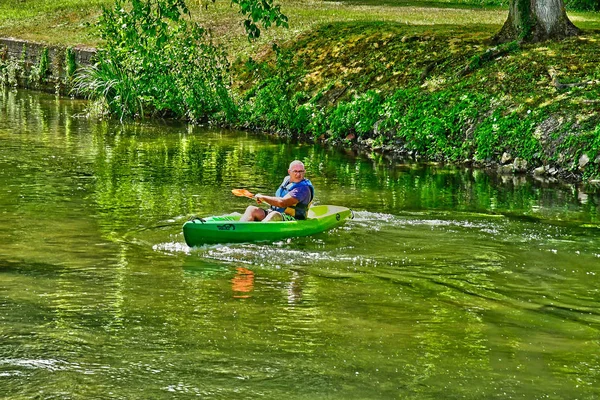 Autheuil Authouillet France Août 2018 Kayak Sur Rivière Eure — Photo